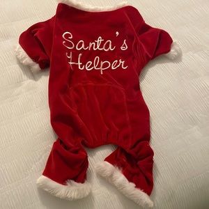 Santa’s Little Helper Dog Costume - size large.